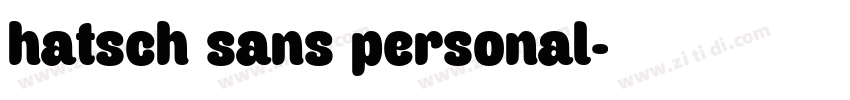 hatsch sans personal字体转换